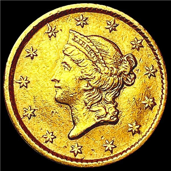 1854 Rare Gold Dollar CLOSELY UNCIRCULATED