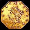 Image 1 : 1874 BG - 776 1/7 Octag CA Gold 1/4 Dollar CHOICE