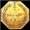 Image 2 : 1874 BG - 776 1/7 Octag CA Gold 1/4 Dollar CHOICE
