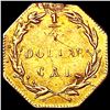 Image 2 : 1874 BG - 776 1/7 Octag CA Gold 1/4 Dollar UNCIRCU