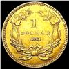Image 2 : 1861 Rare Gold Dollar CHOICE AU