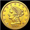 Image 1 : 1861 $2.50 Gold Quarter Eagle CHOICE AU