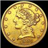 Image 1 : 1901-S $5 Gold Half Eagle CLOSELY UNCIRCULATED