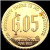 Image 2 : 1982 GSC 1/20oz Gold G.5 Token GEM PROOF