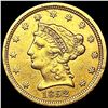Image 1 : 1852 $2.50 Gold Quarter Eagle CLOSELY UNCIRCULATED