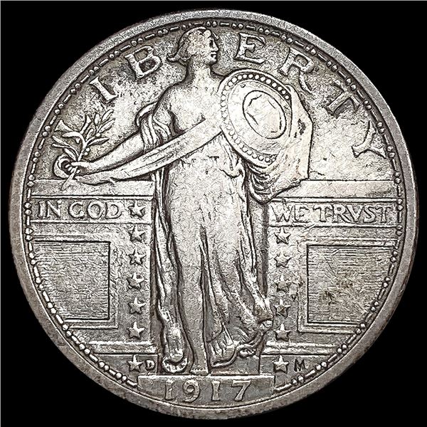 1917-D Standing Liberty Quarter NEARLY UNCIRCULATE