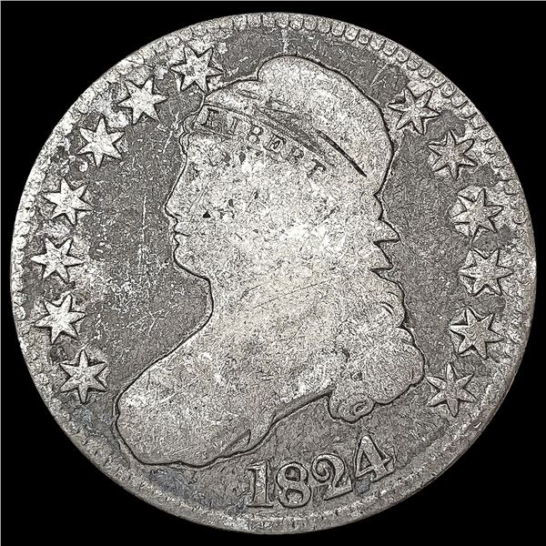 1824 Capped Bust Half Dollar NICELY CIRCULATED