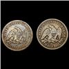 Image 2 : [2] Seated Lib Half Dollars [1842-O, 1857] NICELY