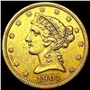 Image 1 : 1901-S $5 Gold Half Eagle CLOSELY UNCIRCULATED