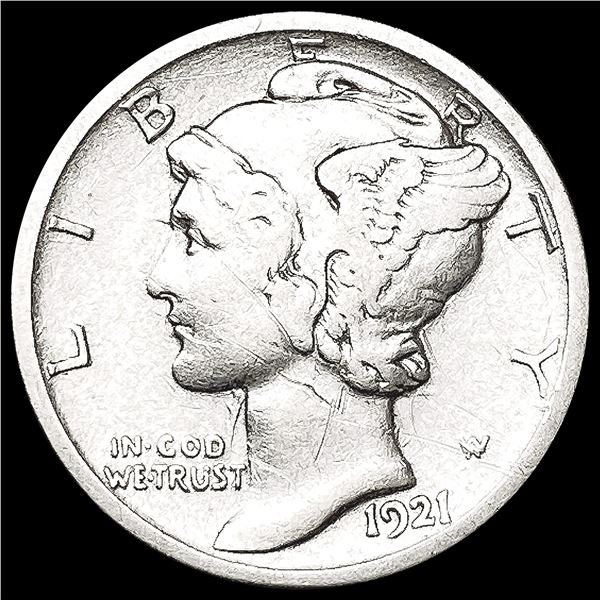 1921-D Mercury Dime LIGHTLY CIRCULATED