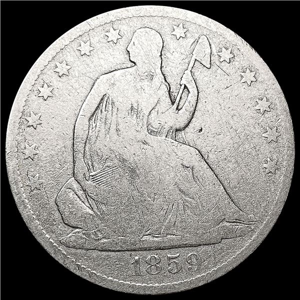 1859-O Seated Liberty Half Dollar LIGHTLY CIRCULAT