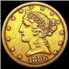 Image 1 : 1886-S $5 Gold Half Eagle CLOSELY UNCIRCULATED