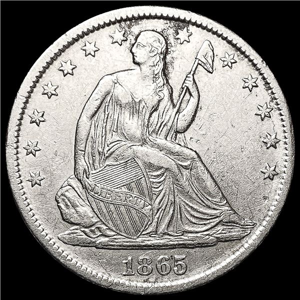 1865-S Seated Liberty Half Dollar CLOSELY UNCIRCUL