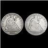 Image 1 : [2] Seated Lib Half Dollars [1860-S, 1871-S] NICEL