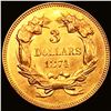 Image 2 : 1874 $3 Gold Piece CHOICE BU+
