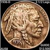 Image 1 : 1936-D 3 1/2 Legs Buffalo Nickel CHOICE BU