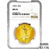 Image 1 : 1924 $20 Gold Double Eagle NGC MS65
