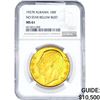 Image 1 : 1927R Albania .9334oz Gold 100 Franga NGC MS61
