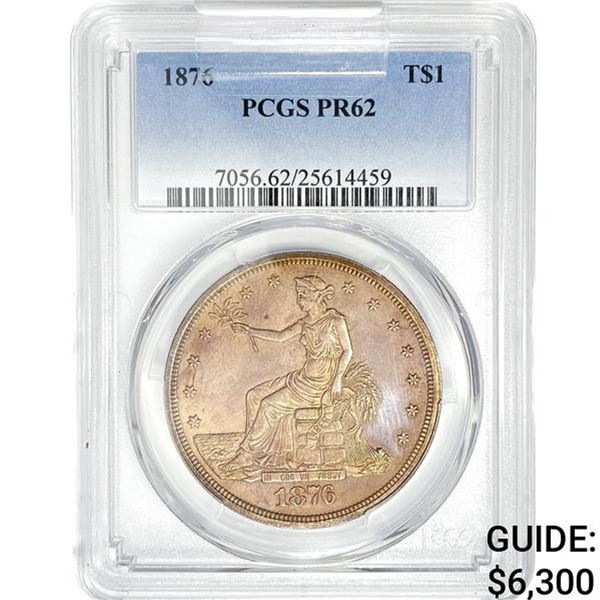 1876 Silver Trade Dollar PCGS PR62