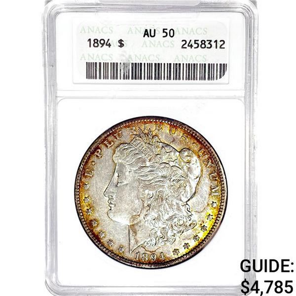 1894 Morgan Silver Dollar ANACS AU50