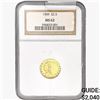 Image 1 : 1909 $2.50 Gold Quarter Eagle NGC MS62