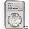 Image 1 : 1880-O Morgan Silver Dollar NGC MS60