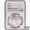 Image 1 : 1880 Morgan Silver Dollar NGC MS61