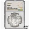 Image 1 : 1890 Morgan Silver Dollar NGC MS63