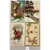 Image 2 : Santa Holiday Greeting Christmas Postcard Album 80+