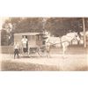 Image 1 : Real Photo Boys & Horse Drawn Brooks Farm Sanitary Milk Wagon Postcard