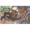 Image 2 : 3 Piece Installment Krampus Christmas Holiday Flying Rabbit Postcard Set