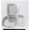 Image 1 : SILVER COLOUR ITEMS AND GLASS LOT