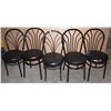 Image 1 : 5 BLACK RESTAURANT CHAIRS, SEAT HEIGHT 18"