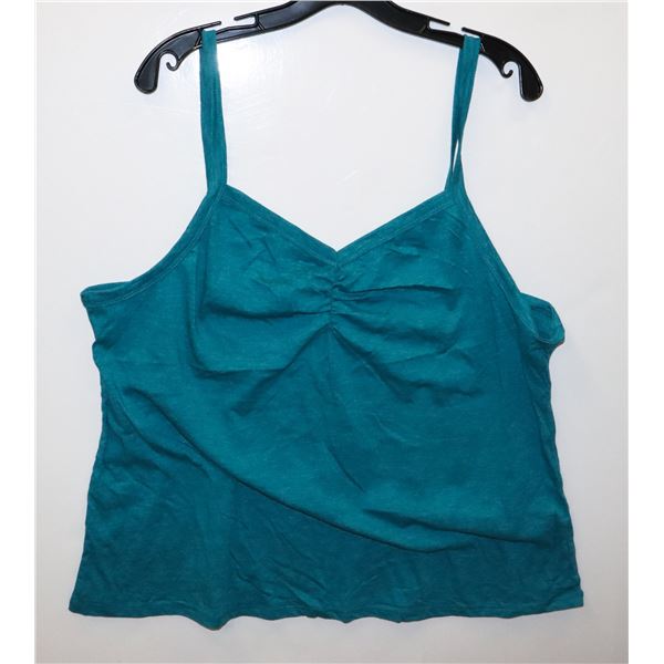 NEW SIZE 1X TURQUOISE TANK TOP THIN STRAPS.