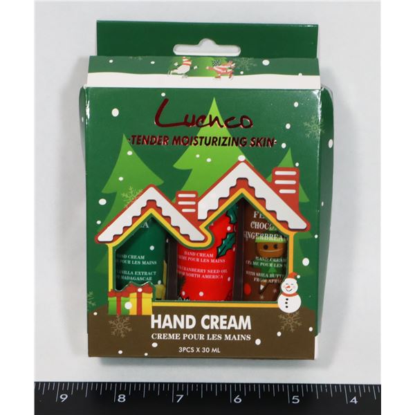 NEW 3 PC HAND CREAM SET CHRISTMAS THEME SCENTS