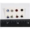 4 NEW PAIRS OF RHINESTONE STUD EARRINGS SILICONE