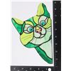 NEW SASSY GREEN CAT WINDOW DECAL