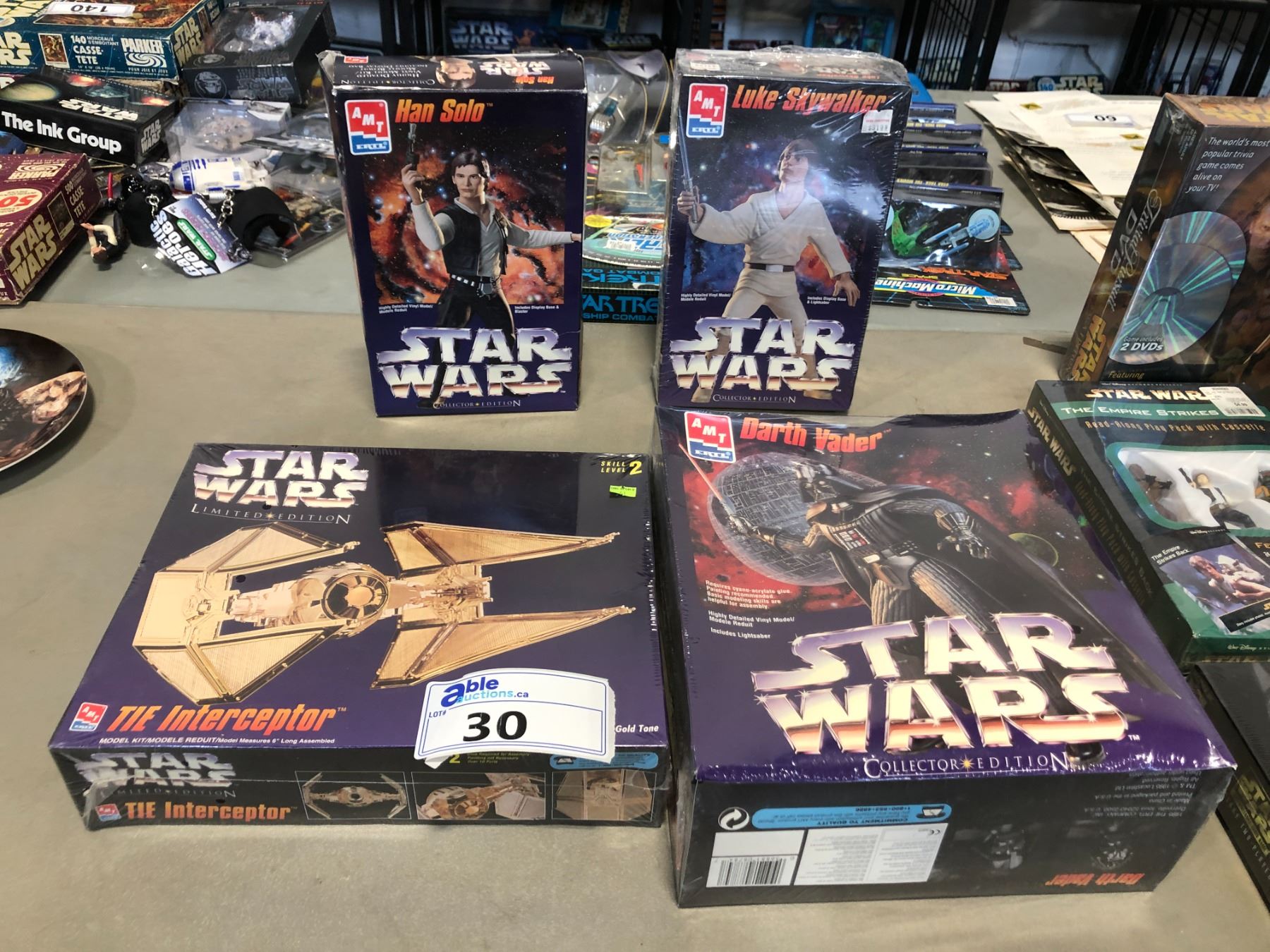 STAR WARS AMT ERTL PLASTIC MODEL KITS INCLUDING HAN SOLO (OPEN BOX ...