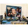 Image 2 : STAR TREK COLLECTIBLES INCLUDING TRANSPORTER, ACTION FIGURES, MAGAZINES, BADGES, PINS AND MORE