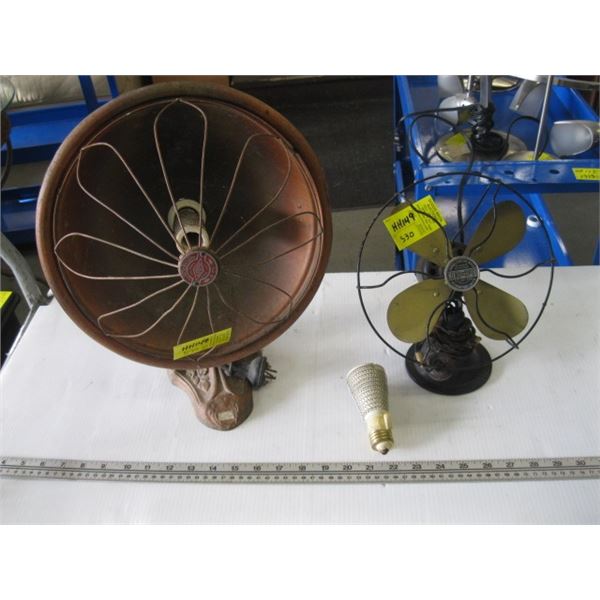 ELECTRIC HEATER & SM. ANTIQUE FAN - Dodds Auction