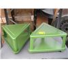 Image 1 : 2 GREEN ROLLING CARTS