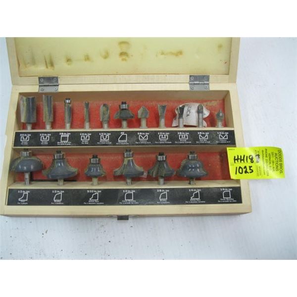 SET OF CRAFTSMAN ROUTER BITS