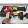 Image 2 : MILWAUKEE CORDLESS SAWZALL W/IMPACT GUN & FLASHLIGHT, 3 BATTERIES