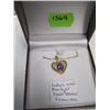 Image 2 : LADIES 10KT AMETHYST HEART NECKLACE, 22"