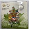 Image 1 : 2021 CDN $5 FINE SILVER .999 MOMENTS TO HOLD: ARMS OF CANADA, (TAX EXEMPT) COIN