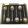 Image 2 : CASE OF STERLING SILVER .925 HALLMARK SPOON SET & A BRITISH DOUBLE STAMPED COIN