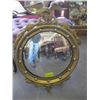 Image 1 : ROUND GILDED FRAMED CONVEX MIRROR W/EAGLE