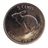 Image 3 : Canada Mint Wrap Roll 1867-1967 Five Cent Centennial  Rabbit Nickel - 40 Coins
