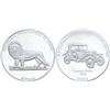 Image 1 : Historic Automobile .999 Fine Pure Silver 10 Francs Coin - Benz Motorwagon