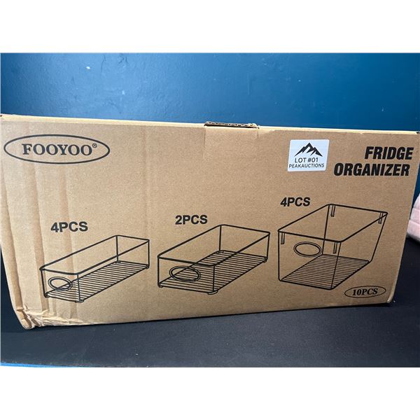 Lot of Plastic Fridge Storage Organizers - 10PC Set